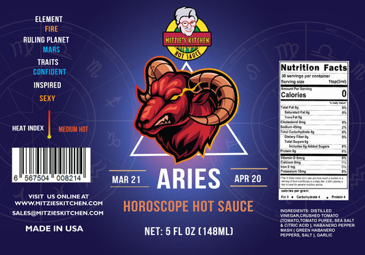 Mitzie's Kitchen Aires Astrological Hot Sauces