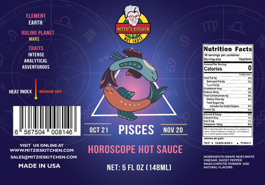 Mitzie's Kitchen Pisces Astrological Hot Sauces