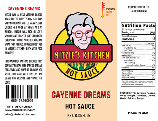 Mitzie's Kitchen Cayenne Dreams Hot Sauce