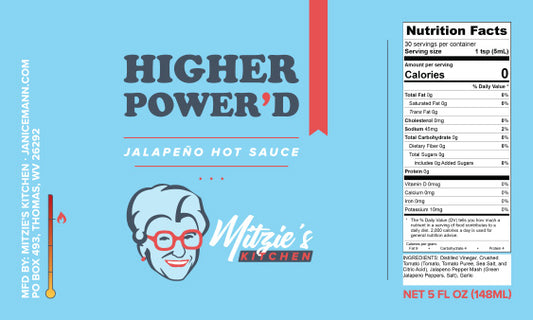 Mitzie's Kitchen 12 Step Addiction Recovery Higher Power Hot Sauce